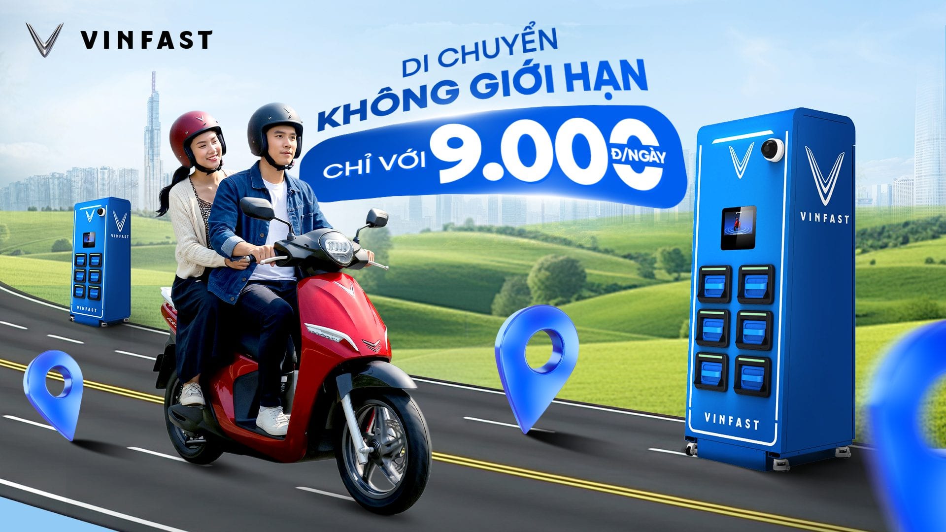Thuê pin xe máy điện