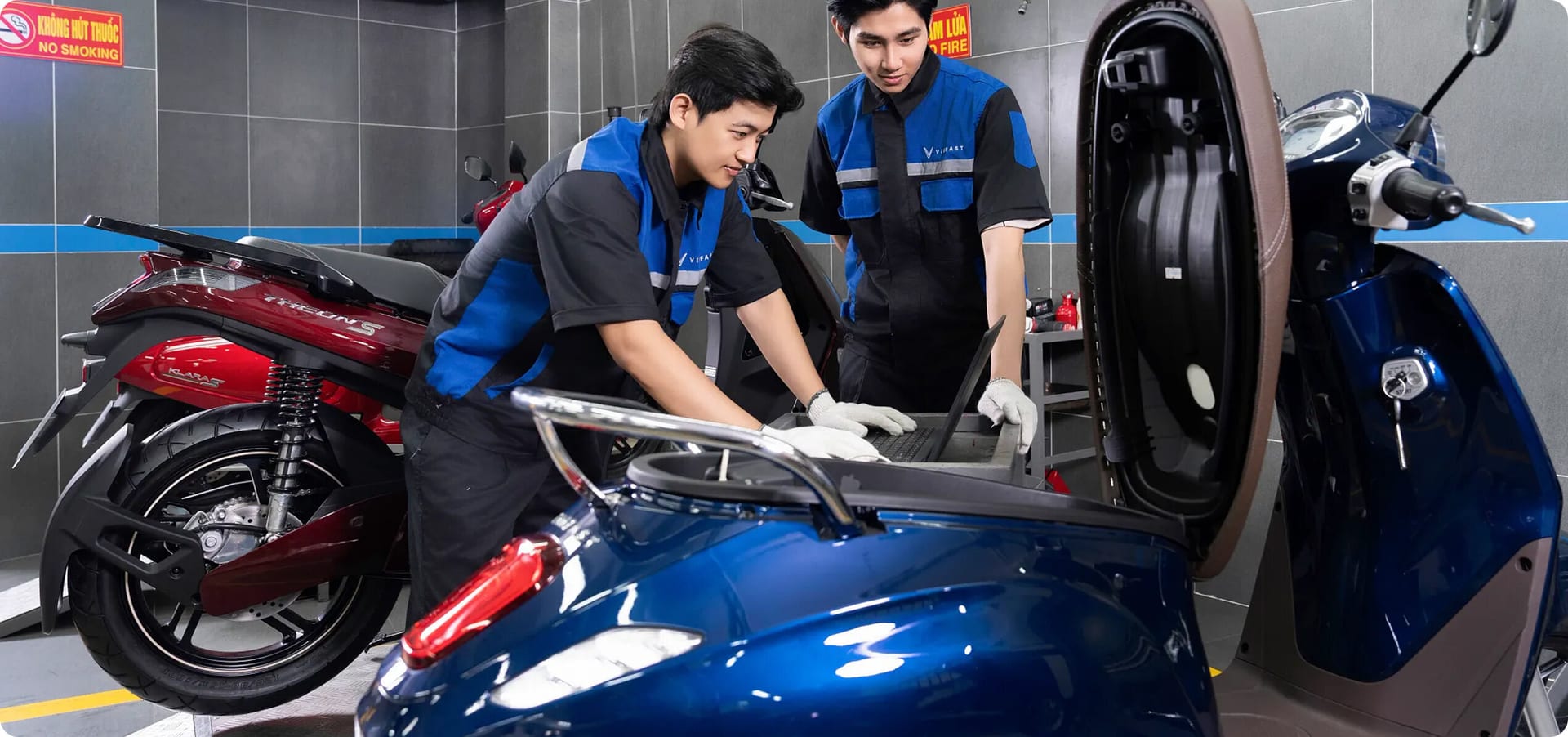 Cam kết thời gian sửa chữa xe máy VinFast